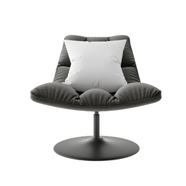 Armchair with wooden legs